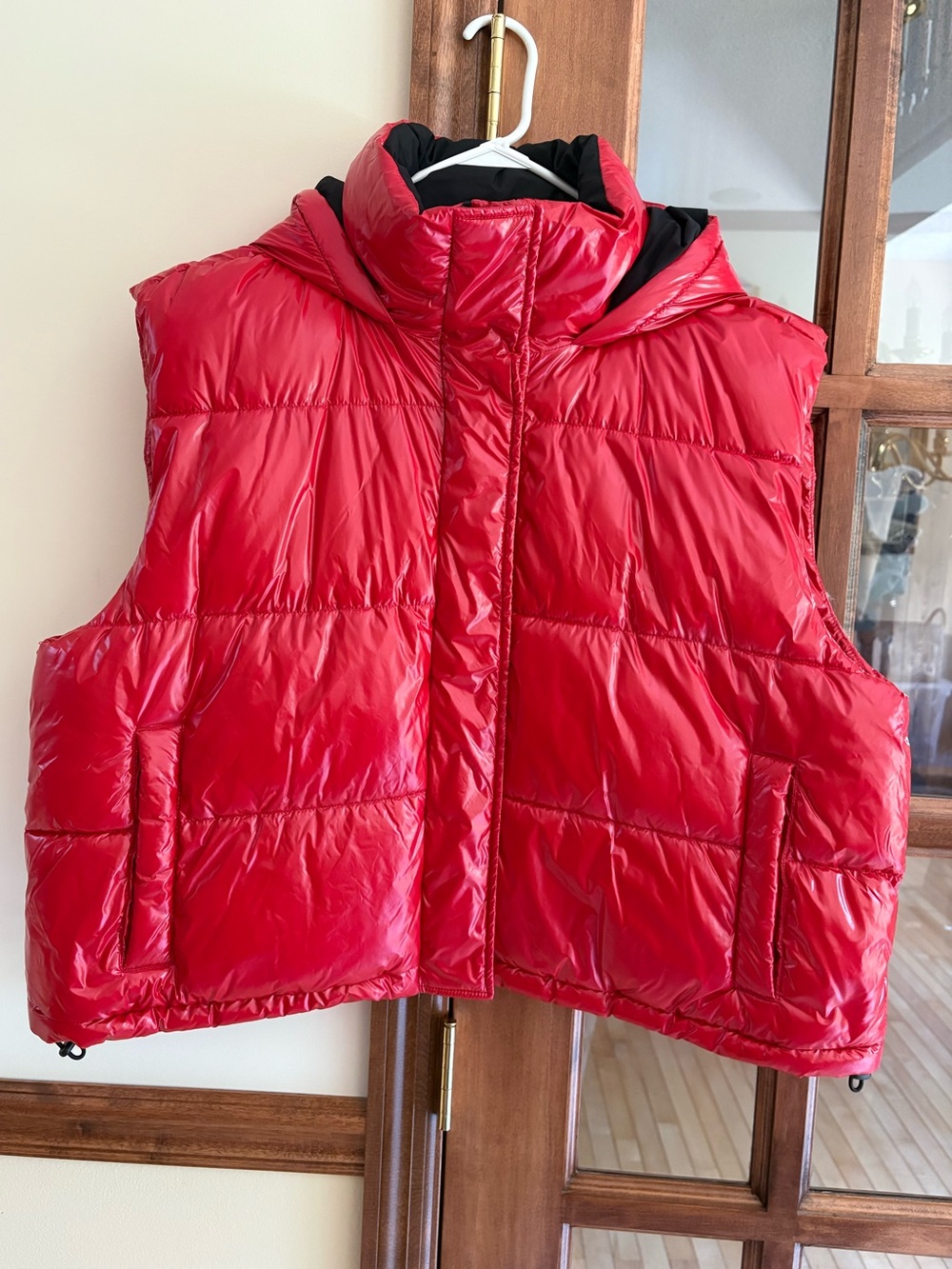 Loft Lou & Grey Funnel Neck Glossy Vest size XL